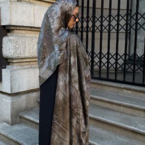 Silver Olive maxi hijab - Image 3